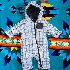 0-3 month grey baby jumpsuit